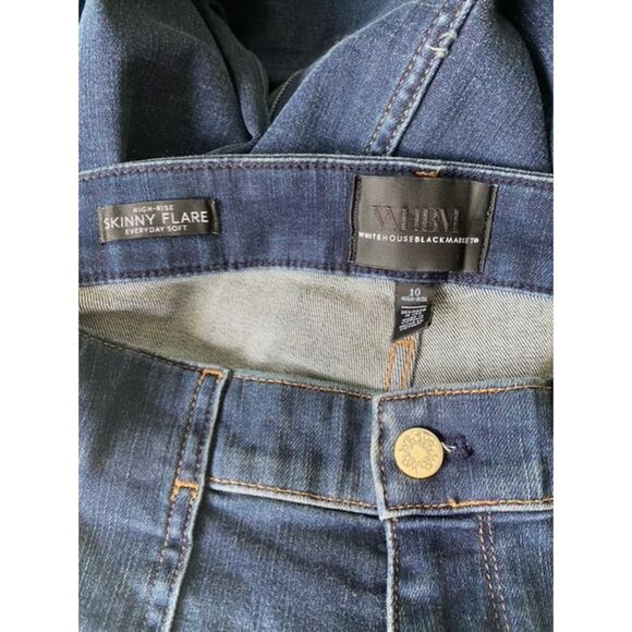 EUC White House Black Market Skinny Flare Cargo Jeans 10 - Picture 5 of 5